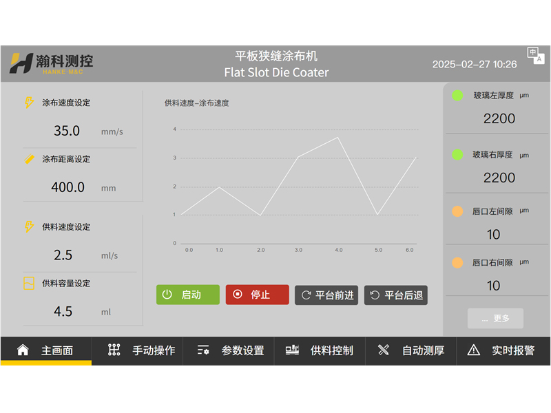 HK-XF平板狭缝涂布机程序
